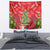 Kakapo New Zealand Christmas Tapestry Meri Kirihimete Pohutukawa - Red Color