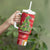 Kakapo New Zealand Christmas Tumbler With Handle Meri Kirihimete Pohutukawa - Red Color