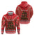 Kiwi New Zealand Christmas Hoodie Meri Kirihimete Silver Fern - Red Color