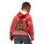 Kiwi New Zealand Christmas Kid Hoodie Meri Kirihimete Silver Fern - Red Color