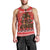 Kiwi New Zealand Christmas Men Tank Top Meri Kirihimete Silver Fern - Red Color