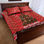 Kiwi New Zealand Christmas Quilt Bed Set Meri Kirihimete Silver Fern - Red Color