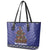 Kiwi New Zealand Christmas Leather Tote Bag Meri Kirihimete Silver Fern - Blue Color