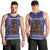 Kiwi New Zealand Christmas Men Tank Top Meri Kirihimete Silver Fern - Blue Color