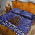 Kiwi New Zealand Christmas Quilt Bed Set Meri Kirihimete Silver Fern - Blue Color