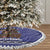 Kiwi New Zealand Christmas Tree Skirt Meri Kirihimete Silver Fern - Blue Color