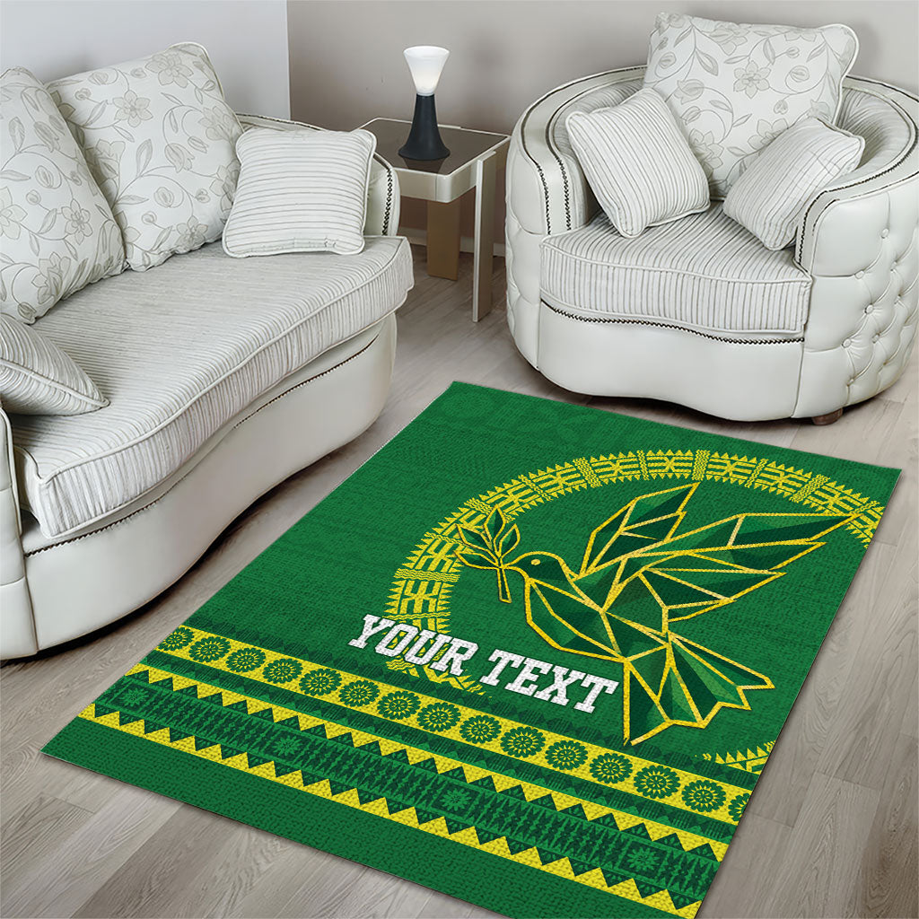 Fiji Tailevu Rugby Personalised Area Rug Go Dove Nation Fijian Tapa LT14 - Polynesian Pride