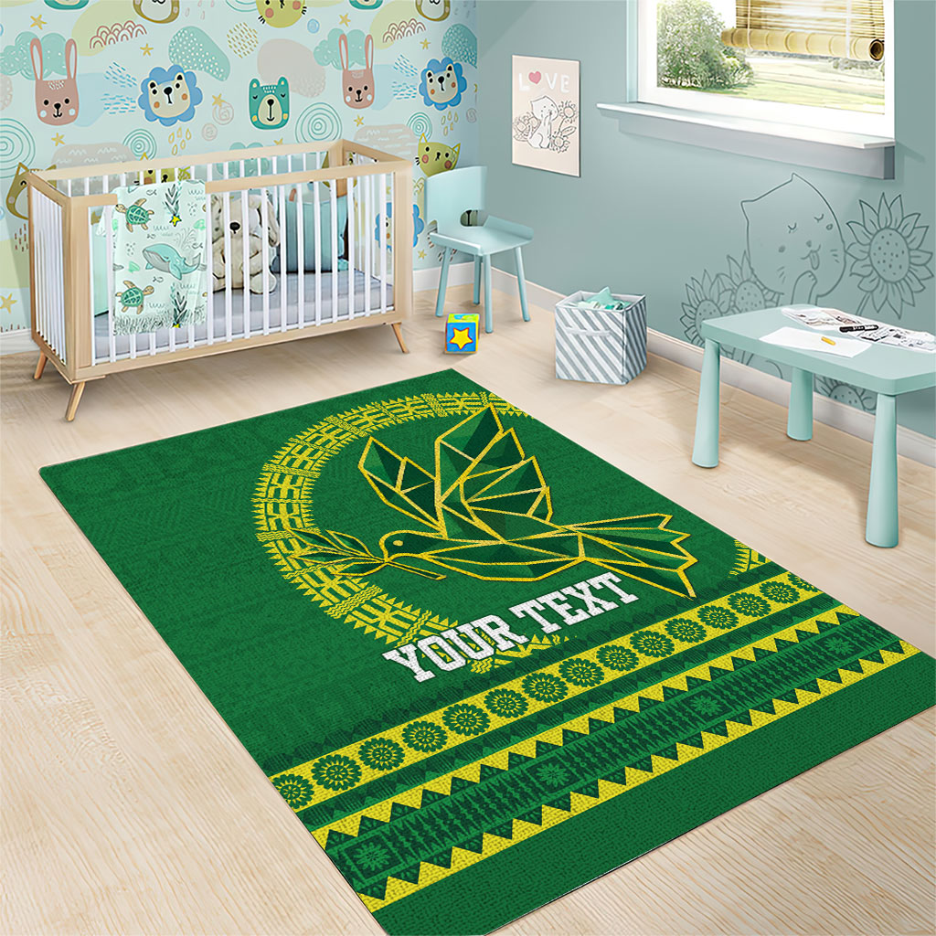 Fiji Tailevu Rugby Personalised Area Rug Go Dove Nation Fijian Tapa LT14 - Polynesian Pride
