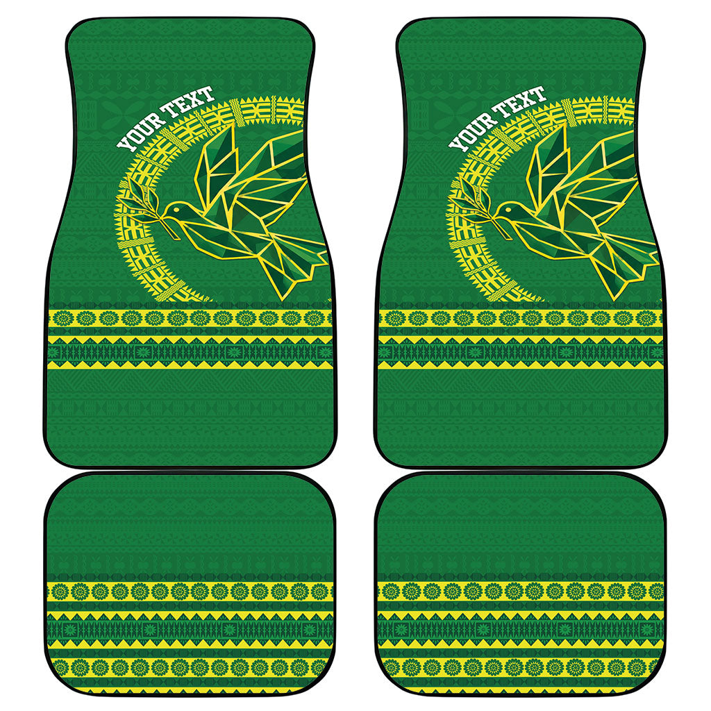Fiji Tailevu Rugby Personalised Car Mats Go Dove Nation Fijian Tapa LT14 - Polynesian Pride