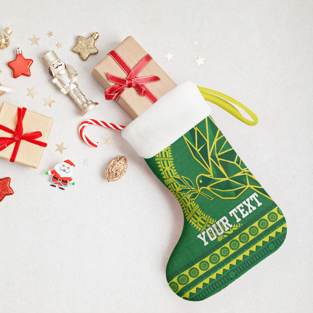 Fiji Tailevu Rugby Personalised Christmas Stocking Go Dove Nation Fijian Tapa LT14 - Polynesian Pride