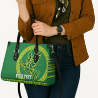 Fiji Tailevu Rugby Personalised Leather Bag Go Dove Nation Fijian Tapa LT14 - Polynesian Pride