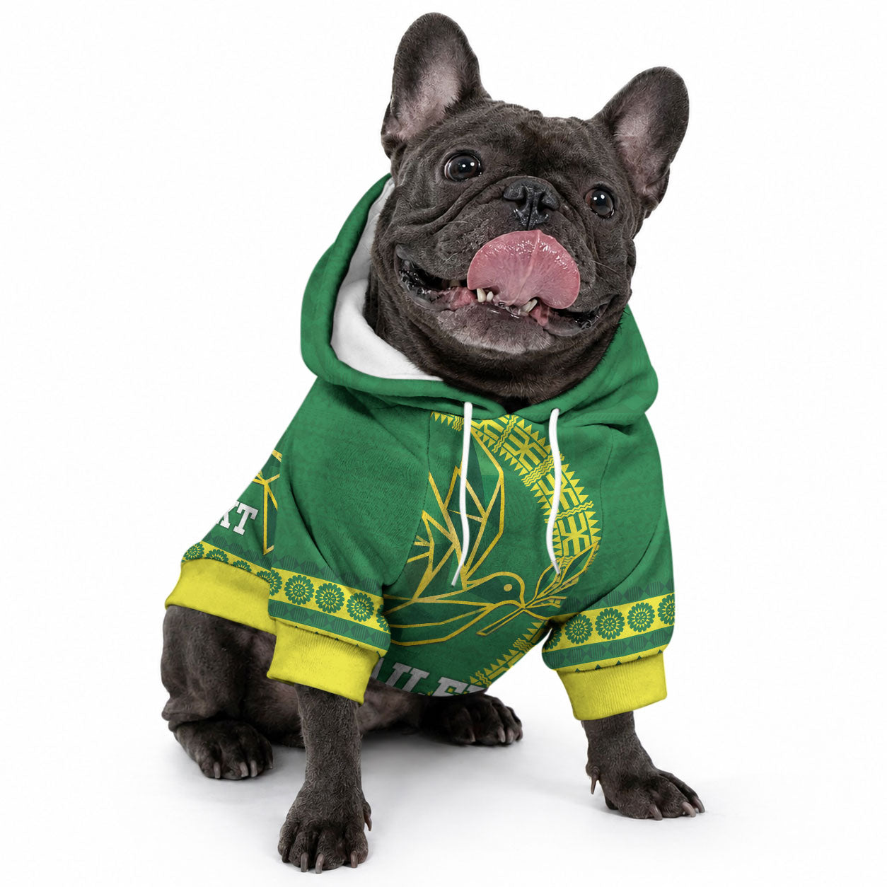Fiji Tailevu Rugby Personalised Pet Hoodie Go Dove Nation Fijian Tapa LT14 - Polynesian Pride