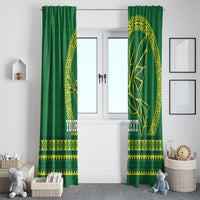 Fiji Tailevu Rugby Personalised Window Curtain Go Dove Nation Fijian Tapa LT14 - Polynesian Pride