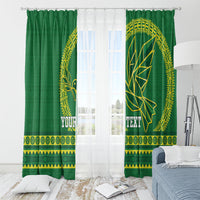 Fiji Tailevu Rugby Personalised Window Curtain Go Dove Nation Fijian Tapa LT14 - Polynesian Pride