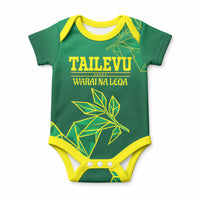 Fiji Tailevu Rugby Custom Baby Onesie Warai Na Leqa LT14 Green - Polynesian Pride