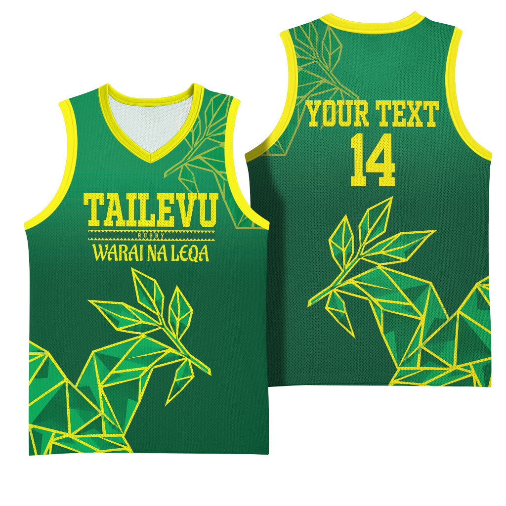 Fiji Tailevu Rugby Custom Basketball Jersey Warai Na Leqa LT14 - Polynesian Pride