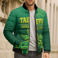 Fiji Tailevu Rugby Custom Bomber Puffer Jacket Warai Na Leqa LT14 - Polynesian Pride