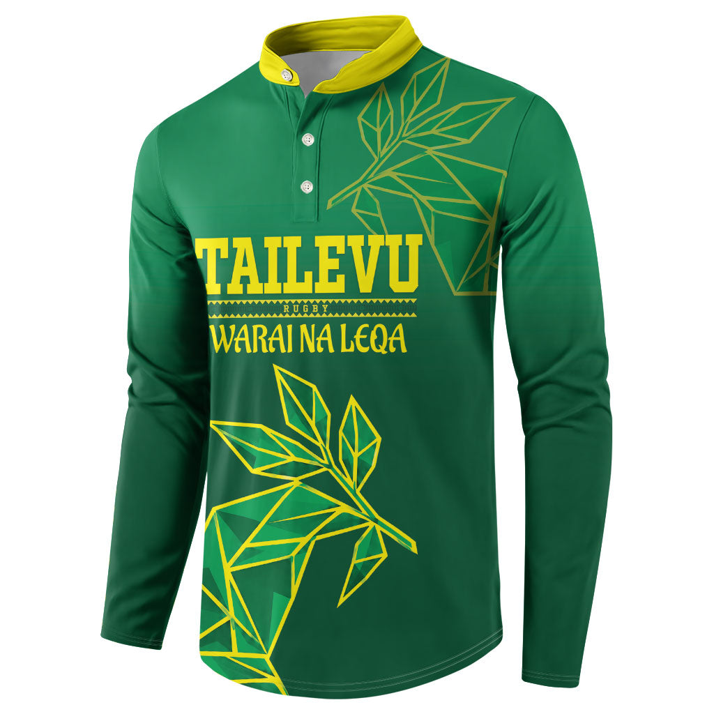 Fiji Tailevu Rugby Custom Button Sweatshirt Warai Na Leqa LT14 - Polynesian Pride
