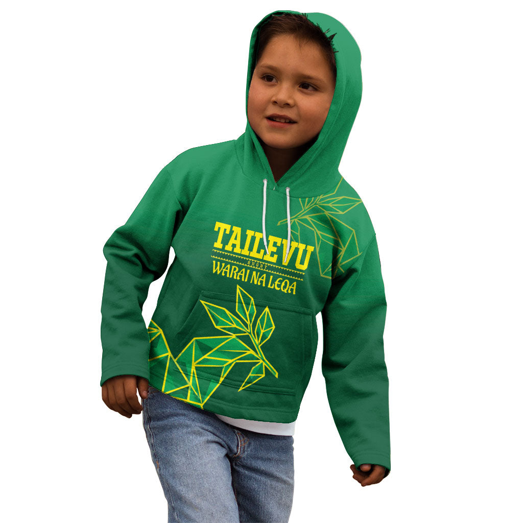 Fiji Tailevu Rugby Custom Kid Hoodie Warai Na Leqa LT14 - Polynesian Pride