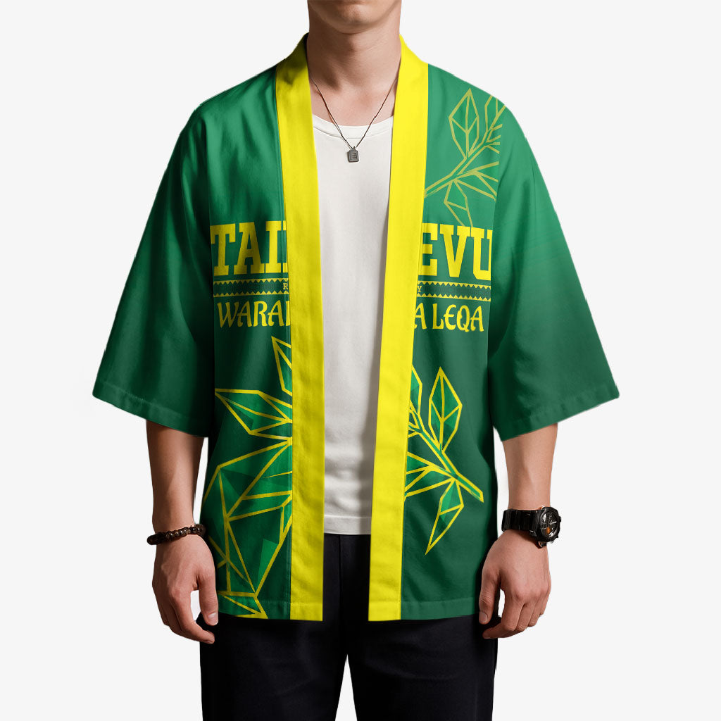 Fiji Tailevu Rugby Custom Kimono Warai Na Leqa LT14 - Polynesian Pride