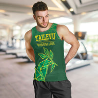 Fiji Tailevu Rugby Custom Men Tank Top Warai Na Leqa LT14 Green - Polynesian Pride