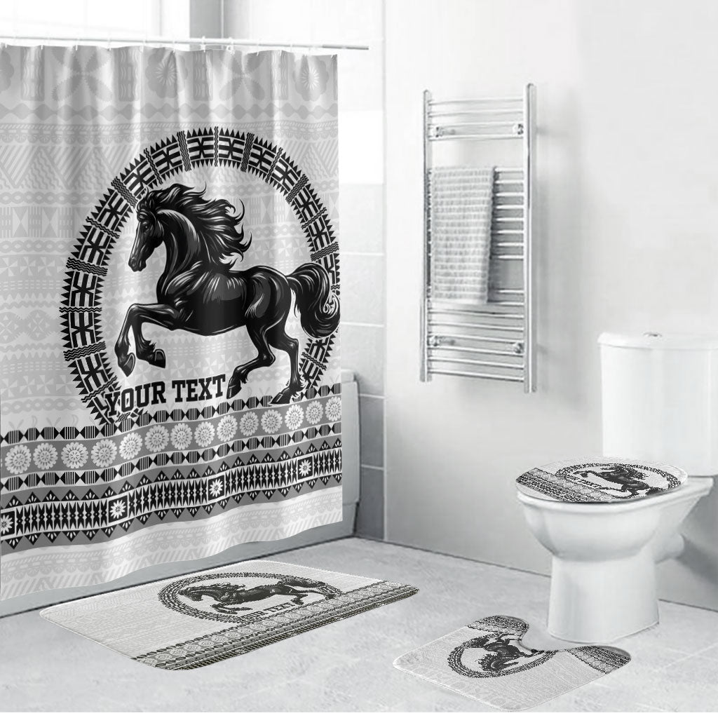 Fiji Nadroga Rugby Personalised Bathroom Set Go Stallions Fijian Tapa LT14 Bathroom Set (4 pcs) White - Polynesian Pride