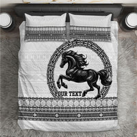 Fiji Nadroga Rugby Personalised Bedding Set Go Stallions Fijian Tapa LT14 White - Polynesian Pride