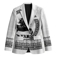 Fiji Nadroga Rugby Personalised Blazer Go Stallions Fijian Tapa LT14 Unisex White - Polynesian Pride