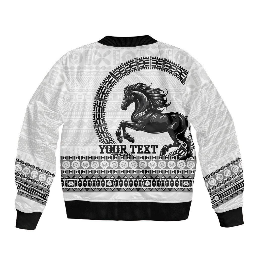 Fiji Nadroga Rugby Personalised Bomber Jacket Go Stallions Fijian Tapa LT14 - Polynesian Pride