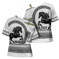 Fiji Nadroga Rugby Personalised Cross Shoulder Shirt Go Stallions Fijian Tapa LT14 - Polynesian Pride