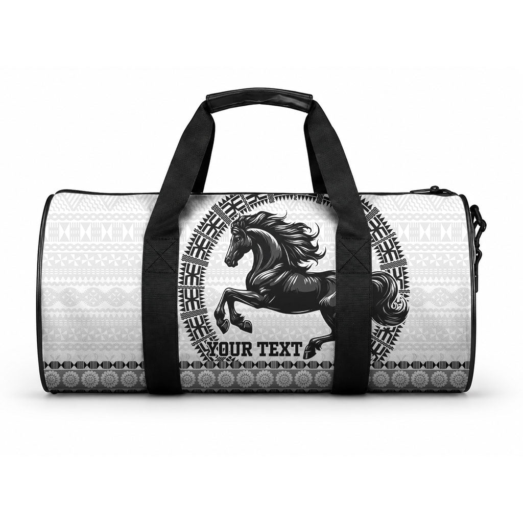 Fiji Nadroga Rugby Personalised Duffle Bag Go Stallions Fijian Tapa LT14 One size White - Polynesian Pride