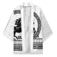 Fiji Nadroga Rugby Personalised Kimono Go Stallions Fijian Tapa LT14 Unisex White - Polynesian Pride