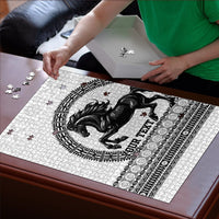 Fiji Nadroga Rugby Personalised Puzzle Go Stallions Fijian Tapa LT14 - Polynesian Pride