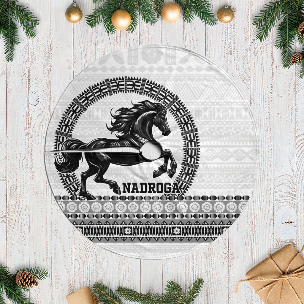 Fiji Nadroga Rugby Tree Skirt Go Stallions Fijian Tapa LT14 Casual White - Polynesian Pride