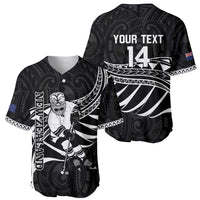Custom Aotearoa Ice Hockey Baseball Jersey NZ Tiki Mascot - Maori Pattern LT14 - Polynesian Pride