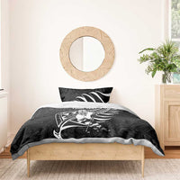 Custom Aotearoa Ice Hockey Bedding Set NZ Tiki Mascot - Maori Pattern LT14 - Polynesian Pride