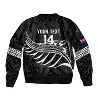 Custom Aotearoa Ice Hockey Bomber Jacket NZ Tiki Mascot - Maori Pattern LT14 - Polynesian Pride