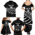 Custom Aotearoa Ice Hockey Family Matching Summer Maxi Dress and Hawaiian Shirt NZ Tiki Mascot - Maori Pattern