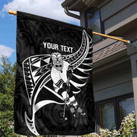 Custom Aotearoa Ice Hockey Garden Flag NZ Tiki Mascot - Maori Pattern LT14 - Polynesian Pride