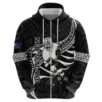 Custom Aotearoa Ice Hockey Hoodie NZ Tiki Mascot - Maori Pattern LT14 - Polynesian Pride