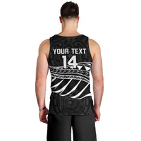 Custom Aotearoa Ice Hockey Men Tank Top NZ Tiki Mascot - Maori Pattern LT14 - Polynesian Pride