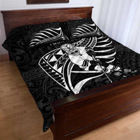 Custom Aotearoa Ice Hockey Quilt Bed Set NZ Tiki Mascot - Maori Pattern LT14 - Polynesian Pride