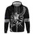 Custom Aotearoa Ice Hockey Zip Hoodie NZ Tiki Mascot - Maori Pattern