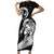 Personalised New Zealand Surfing Family Matching Short Sleeve Bodycon Dress and Hawaiian Shirt Aotearoa Maori Tiki Haka