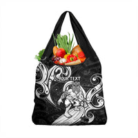 Personalised New Zealand Surfing Grocery Bag Aotearoa Maori Tiki Haka LT14 1-pack One Size Black - Polynesian Pride