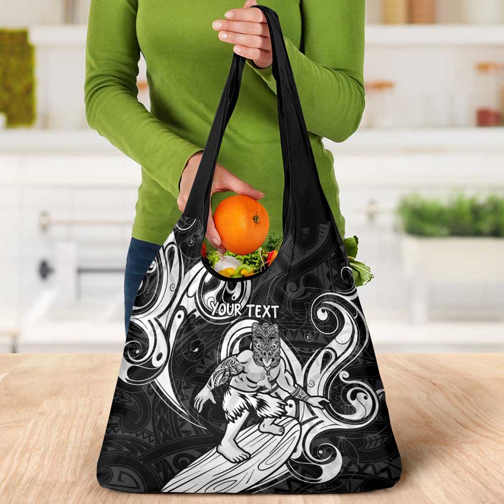Personalised New Zealand Surfing Grocery Bag Aotearoa Maori Tiki Haka LT14 - Polynesian Pride