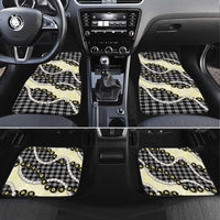 Black Palaka Hawaii Car Mats Kukui Nut Pikake Lei Hawaiian Tapa Pattern LT14 Set 4pcs Black - Polynesian Pride