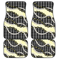 Black Palaka Hawaii Car Mats Kukui Nut Pikake Lei Hawaiian Tapa Pattern LT14 - Polynesian Pride