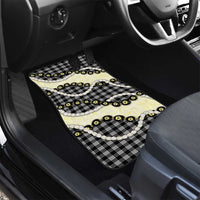 Black Palaka Hawaii Car Mats Kukui Nut Pikake Lei Hawaiian Tapa Pattern LT14 - Polynesian Pride