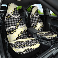 Black Palaka Hawaii Car Seat Cover Kukui Nut Pikake Lei Hawaiian Tapa Pattern LT14 One Size Black - Polynesian Pride